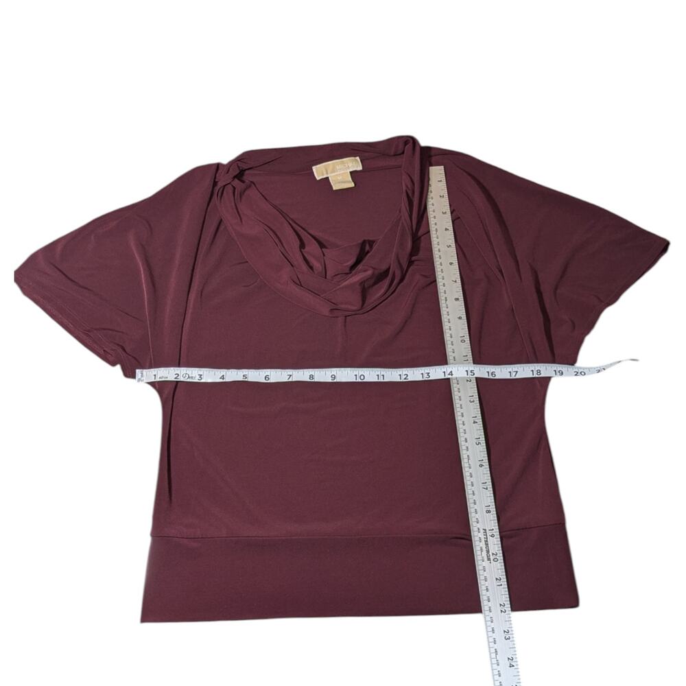 Michael Kors Cowl Neck Burgundy Shirt Size M Great Condition